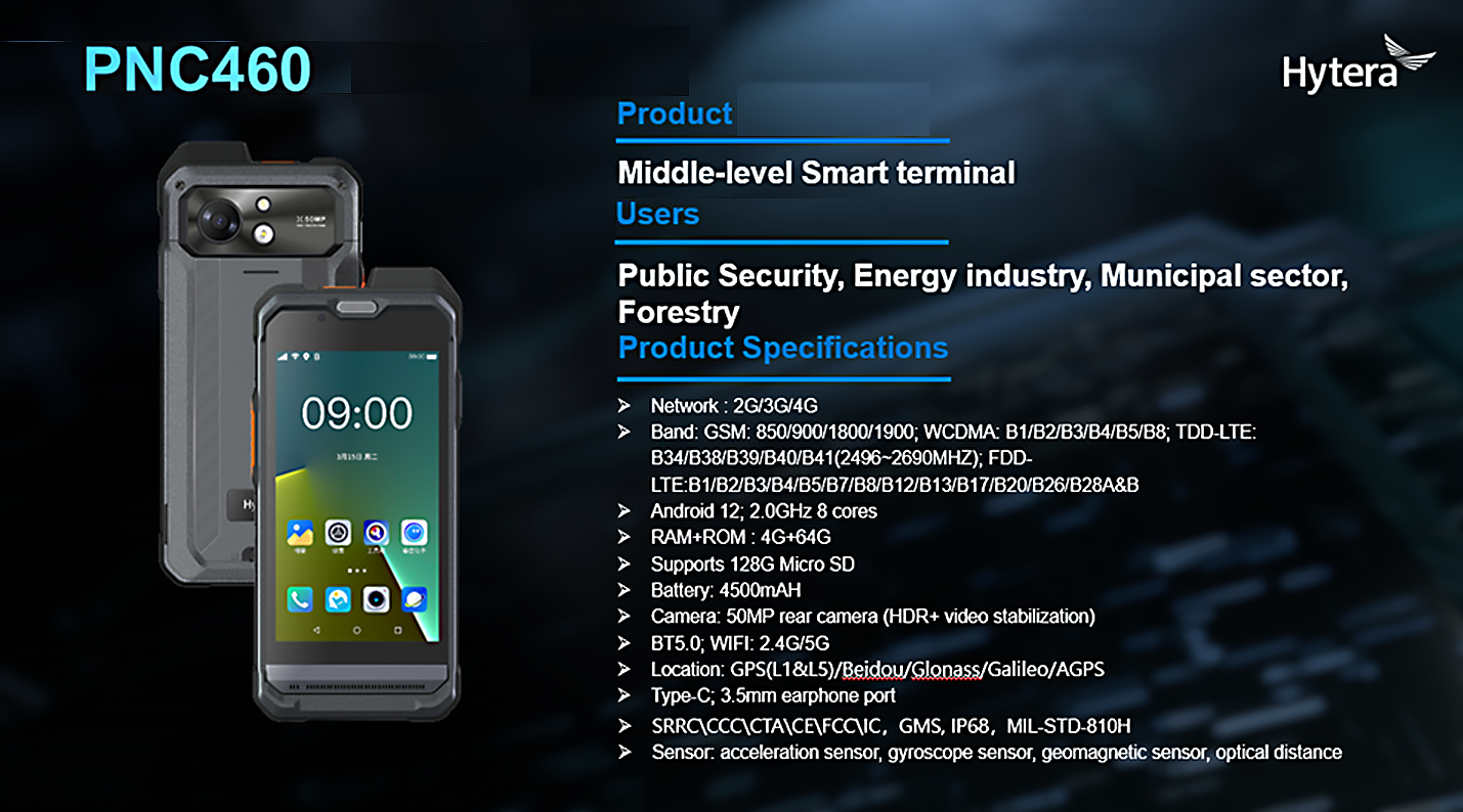 New PoC smart device from HYTERA - PNC-460 | Integra-a